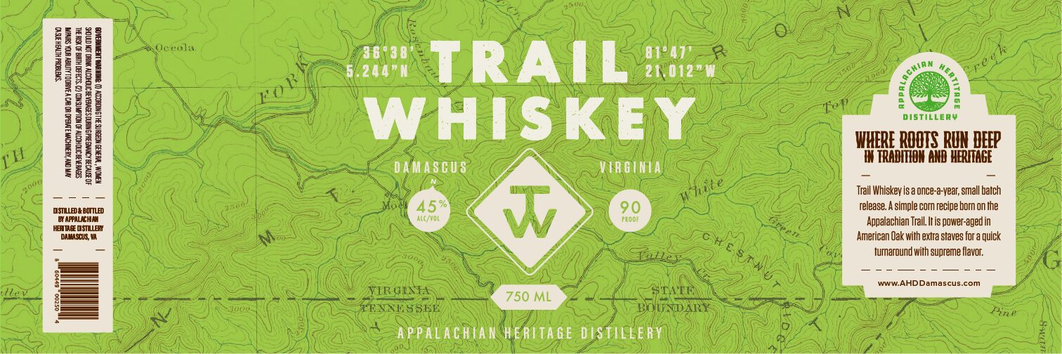 Trail Whiskey label - full