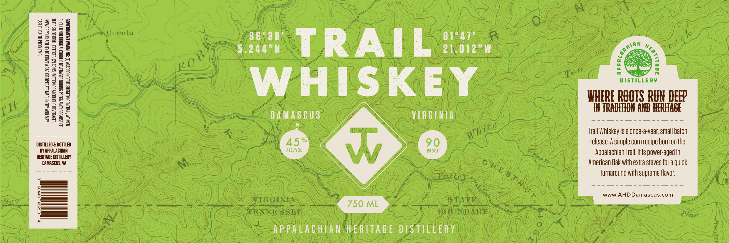 Trail Whiskey label